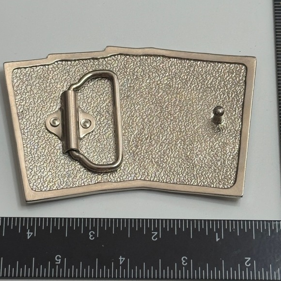 Four Aces Playing Card Belt Buckle Silver Tone‎ Poker Card Design - Picture 5 of 13